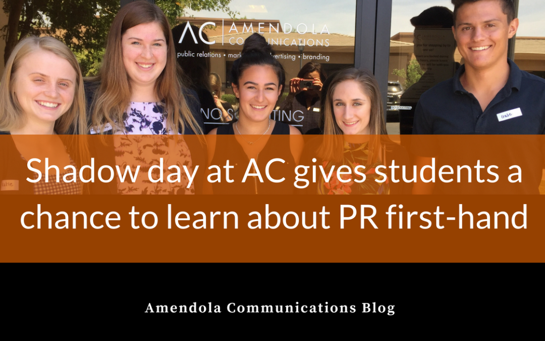 Shadow day at AC gives students a chance to learn about PR first-hand