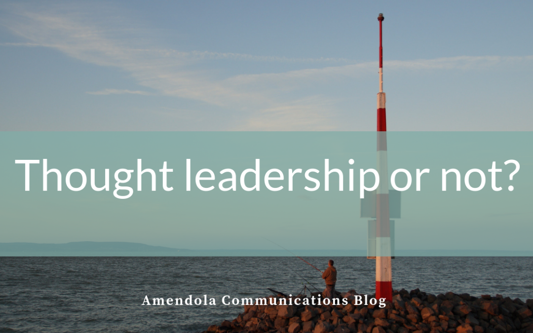 Thought leadership or not?