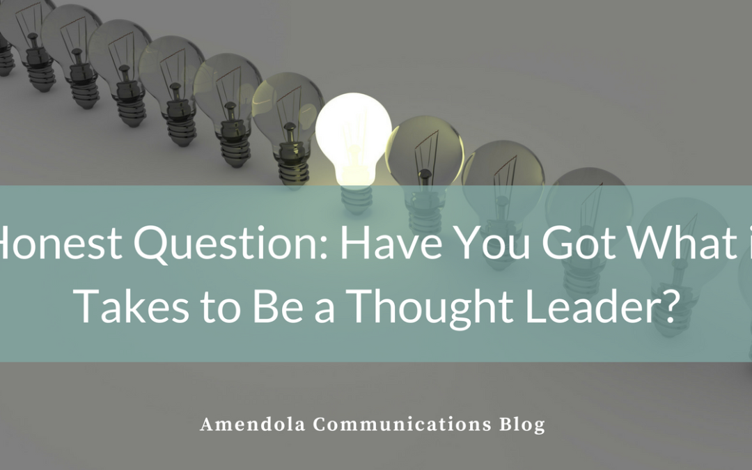 Honest Question: Have You Got What it Takes to Be a Thought Leader?